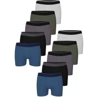 LOREZA Boxershorts 10er Set Boxershorts - Basics - Mehrfarbig (Spar-Packung, 10-St)