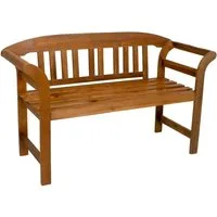Spetebo Gartenbank Eukalyptus Bank 2-Sitzer - 130 x 82 x 45 cm (Packung, 1-St., 1 tlg), robust, wetterfest