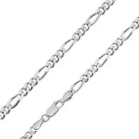 trendor Kette ohne Anhänger für 925 Sterlingsilber Figaro-Kette