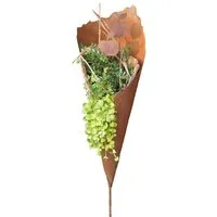 Rostikal Gartenstecker Gartendeko Metall Pflanztüte Beetstecker Echter Rost