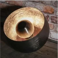 famlights Tischleuchte Tischleuchte Leonardo in Schwarz-glänzend E27 280mm