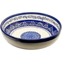 Kaladia Multireibe mittlere Reibeschüssel in Blau & Weiß - ca. 23 x 6 cm - Zutatenreibe, Keramik, handbemalte Küchenreibe auch als Serviergefäß nutzbar - Made in Spain