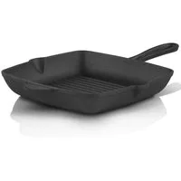 BBQ-Toro Grillpfanne Gusseisen Grillpfanne 26 x 26 cm, Gusseisen Bratpfanne, Gusseisen