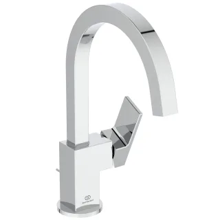 Ideal Standard Waschtischarmatur Extra Ausladung 190mm h.Auslauf m.Ablaufgarnitur Chrom, BD504AA BD504AA