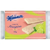 Manner Kekse, Manner Knuspino knusprige Waffeln mit Limettencremefüllung 110g