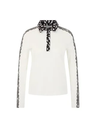 Marc Cain Sports - Langarm-Poloshirt off-white - Gr. - 38