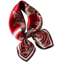 Moschen-Bayern Halstuch Halstuch Damen Herren Nickituch Seidentuch Seidenhalstuch Rot Braun