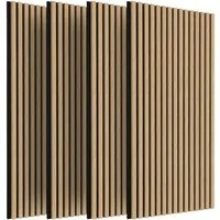 IZODEKOR 3D Wandpaneel Akustikpaneele in Holzoptik mit Filz – Schalldämmung & Raumakustik, BxL: 60x120 cm, 0,72 qm, (Set, Akustikpaneele als Set) schallabsorbierend, flexibel zuschneidbar, einfache Montage
