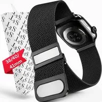 S&T Design Smartwatch-Armband Armband Edelstahl für Apple Watch Doppel Magnetischer Mesh Milanaise, Kompatibel mit Apple Watch 38 / 40 / 41/ 42 / 44 / 45 / 46 / 49 Metall