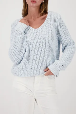 monari - Chenille-Pullover ice blue - Gr. - 36