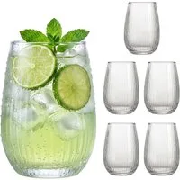 relaxdays Longdrinkglas Trinkgläser 6er Set, Glas