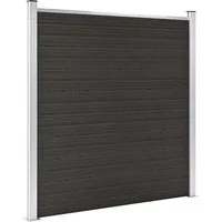 vidaXL Gartenzaun Zaunelement WPC 180x186 cm Schwarz, (1-St)