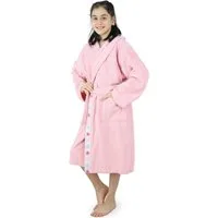 OTTO home Kinderbademantel Tilly, Langform, Walkfrottier, Kapuze, Gürtel, für Mädchen & Jungen, Kinder, Sterne auf Bordüre, 100% Baumwolle