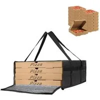 LuxusKollektion Kühltasche Pizzatasche XL isoliert 50x50x20,5 cm faltbar