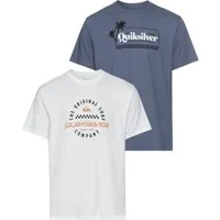 Quiksilver T-Shirt POST IT ROKELIA SHORT SLEEVE PACK YM (2-tlg) Doppelpack, mit Print, aus Baumwolle, Kurzarm-Design