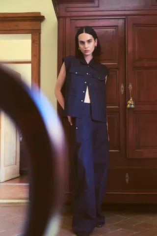 Jane Lushka - Viva indigo barel jeans dark blue - Gr. - S