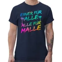 Shirtracer T-Shirt Einer für alle Alle für Malle I Mallorca Party I Malle für alle Sommerurlaub Herren