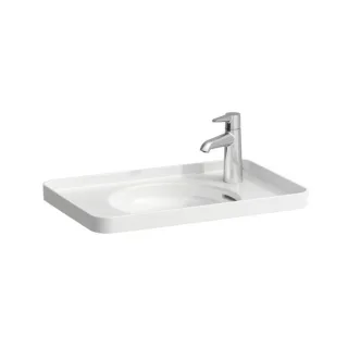 LAUFEN VAL Einbauwaschtisch 8172810001091 55x36cm, mit Überlauf, ohne Hahnloch, Saphirkeramik