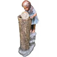 Granimex Gartenbrunnen Granimex Zhisheng Zauberin Polystone Brunnen Pumpe LED-Beleuchtung