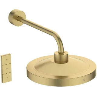 Ideal Standard Regenbrause Idealrain Solos m.Wandan. m.Licht Brushed Gold, A7890A2 A7890A2