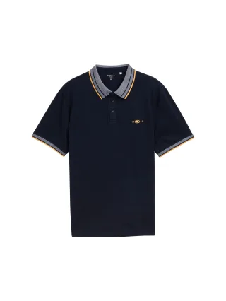Tom Tailor - Plus Size - Piqué Poloshirt mit Stretch sky captain blue - Gr. - 3XL