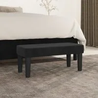 furnicato Sitzbank Schwarze Samtbank 70 x 30 x 30 cm – Multifunktionale Sitzgelegenheit (1-St), Gepolsterte Bettbank mit Schaumstofffüllung für dein Schlafzimmer