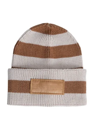 Smith&Soul - Striped Knit Hat toffee print - Gr. - ONE SIZE