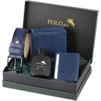 Jungengel Herrendiener Luxus Leder Geschenk Set 5-Teilig Gürtel, Parfüm, Geldbörse Herren, (Set, 4 St., All in One), Luxuriöses 4-teiliges Herren-Set, Ideales Geschenk für Männer
