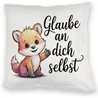 speecheese Dekokissen kleiner Fuchs Glaube an dich selbst Kuschelkissen