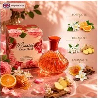 Fine Perfumery London Eau de Parfum Mountain Rose Red Eau de Parfum 100 ml + Parfümzerstäuber (leer) Set