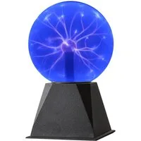 SATISFIRE LED Dekolicht Plasmakugel Plasmaball magisch BlitzShow Automatik Musiksteuerung blau, blau
