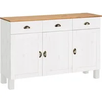 Home affaire Unterschrank Oslo 125 cm breit, 38 cm tief, als Sideboard, 3 Türen, 2 Schubladen