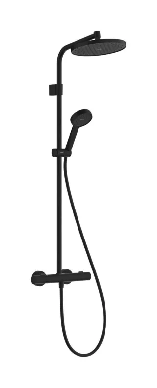 Hansgrohe Activera S Showerpipe 240 1jet EcoSmart mit Ecostat Fine mattschwarz, 28078670 28078670