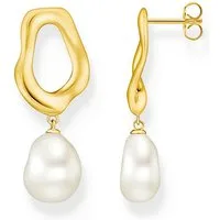 THOMAS SABO Paar Ohrstecker Natural Beauty Ohrringe mit Perlen Bold Elegance, mit Süßwasserzuchtperle
