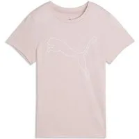 PUMA Trainingsshirt W TAD ESSENTIAL HEATHER LOGO TEE Kurzarm, sportliches T-Shirt, für sportliche Aktivitäten