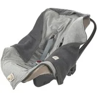 Einschlagdecke Einschlagdecke für Babyschale, anthracite, LÄSSIG, GOTS made with organic materials, zertifiziert durch BCS 27262