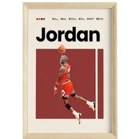 JUSTGOODMOOD Poster Premium ® Michael Jordan · Basketball · ohne Rahmen