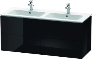Duravit L-Cube Waschtischunterbau wandhängend Schwarz Hochglanz 1290x481x550 mm - LC625904040 LC625904040