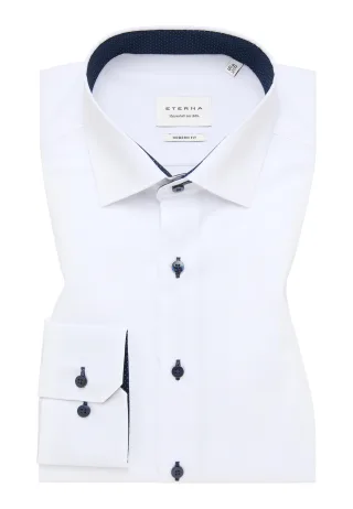 ETERNA - Hemd Pinpoint Langarm weiß - Gr. - 45/Langarm - 65cm