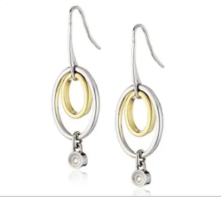 Orphelia Damen-Ohrhänger Sterling-Silber 925, Silber/Gold, ZO-5705