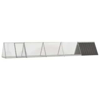 VidaXL Kaninchenkäfig Stahl Verzinkt Hasenstall Kaninchenstall mehrere Auswahl 5,045 m, 80,5 cm, 71 cm