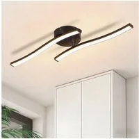 Nettlife LED Deckenleuchte Flur Schwarz Modern 6W Deckenseinbauleuchte 3000K Warmweiß, LED fest integriert, Warmweiß, Schlafzimmerlampe Warmweiß LED Deckenbeleuchtung für Küche Flur