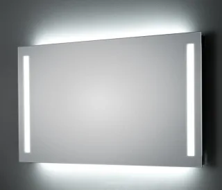 Koh-i-Noor DUO LED Spiegel mit Raumbeleuchtung hinter dem Spiegel und Spiegelbeleuchtung, B: Schalt L45929