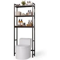 Bealife Badregal Toilettenregal/Waschmaschinenregal aus Bambusholz mit 3 Etagen