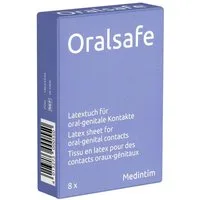 Medintim Kondome Oral Safe Latexschutztücher, Packung mit 8 Stück Variante: Neutral, 8 St., Latexschutztücher, Lecktücher (Dams) ohne Aroma