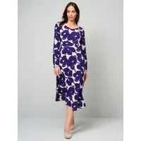 Alba Moda Druckkleid Florales Druckkleid mit Kellerfalte