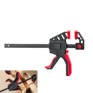 4-Piece 12 Inch Bar Clamps One-Handed Quick-Grip Ratchet Trigger Clamp Spreader for Woodworking Craft