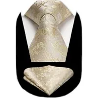 LuxusKollektion Krawatte Krawatte Seide Herren X-champagner-blume Einheitsgröße