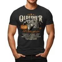 LOBO NEGRO® T-Shirt als Geschenk für Männer zum 50. Geburtstag: Oldtimer Baujahr 1976