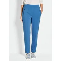 GOLDNER Schlupfhose Kurzgröße: Elegante 7/8-Schlupfhose SARA Slim Fit Jerseyhose mit Rundum-Dehnbund und Biesen